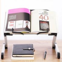 Adjustable Laptop Stand for Bed, Aluminum Desk Table Foldable Tray, Protable Notebook Black