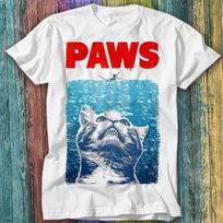 Funny Cat Jaws Paws Kitten Kitty Pet Lover T Shirt Mens Womens Tees Top Top Tee 224 L