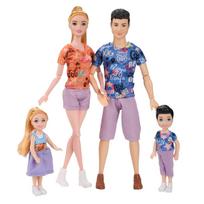 Šeima 4vnt Lėlės Vaikų Žaidimų Namelis Žaislas Mergaitės Princesės Lėlė Šeima 4vnt Didelis Mažas Tėvų ir Vaikų Modelis Brolis Sesuo Žaislo Modelis