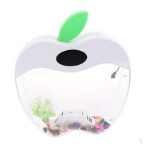 USB Desktop Mini Fish/small fry Tank Aquarium with LED Clock, and Multicolor interior lights