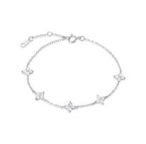 New Four Leaf Clover Bracelet for Women: Simple, Light, Luxury, Niche Temperament, High End Feel, Handmade Decoration 17CM