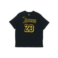 Nike Los Angeles Lakers LeBron James No. 23 Casual Sports Breathable Short Sleeve Black Men's AA2591-022 L