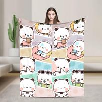 Bubu Dudu Flannel Blanket Winter  Warm Soft Throw Blanket for Kids Adult Couch Chair Funny Bedspread Sofa Bed Cover 75x90cm
