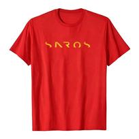 Game Saros Logo Design Graphic T-shirt Short Sleeve Cotton Men/Women Tshirt Unisex Streetwear Fashion Casual Soft Male Tees Top XS raudona
