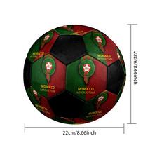 DYDIS 5 Maroko Nacionalinės Futbolo Komandos Futbolo Kamuolys Spalvingas Visoms Amžiaus Grupėms Mašininis Siuvimas PVC Paruoštas Varžyboms Patvarus Aukšto Atsitrenkimo