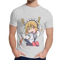 Minkšta tarnaitė drakonė Tohru Miss Kobayashi S drakono tarnaitės marškinėliai Unisex Vintažiniai Laisvalaikio Klasikiniai Apvaliu Kaklu S