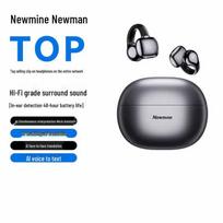 Newmine S7 AI Smart Wireless Ear-clip Sport Earbuds obsidian black spalva