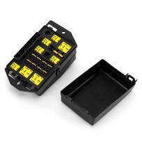 16-Way 12v/24V Car Fuse Box with 7 Relays Circuit Protection Automotive Power Distribution Block Relay Control Center