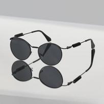 Retro Round-Frame Steampunk Sunglasses Unisex Trendy Hip-Hop Photography Shades Outdoor Fishing and Travel Sun Glasses UV400 juoda