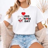 Red nose day 2026 T-shirt, Kids comic Relief Funny Shirt , Teddy Nose L