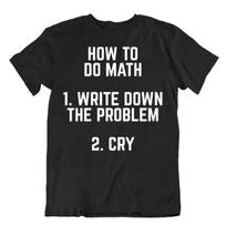 How To Do Math T-Shirt Math Teacher Problem Tee Comic Nerdy Math Shirt L