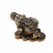 Feng Shui Abundance Frog Statue Tea Pet Golden Figurine Store Opening Gift