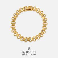 GEMCHIC Women's Vintage Gold Plated Metal Link Chain Bracelet for Daily Wear and Party