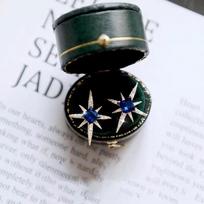 Women's Sapphire Star Stud Earrings: Luxurious, Simple, Trendy Design, Ideal Gift