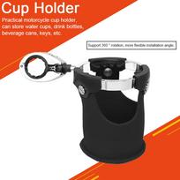 Motorcycle Cup Holder Beverage Drink Can Handlebar Mount 360 degrees  Rotation   Water Bottle Holder for Motorcycle ATV UTV Kayak Marine Boat