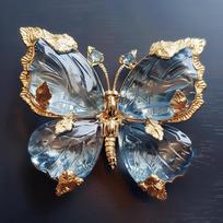 Bo Xin Yun High-End Retro Crystal Butterfly Brooch Pendant (Dual-Use Original Design)