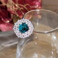 High-End Retro Emerald Women's Ring: Elegant, Versatile, Non-Fading Zircon Jewelry Adjustable Open Size