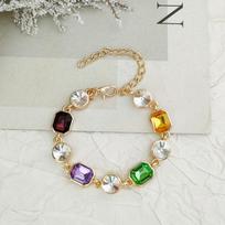 Colorful Geometric Bohemian Choker Necklace & Chain Bracelet Set for Women