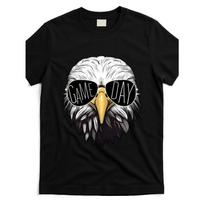 European Size Men'S Retro American Football Game Day Graphic T-Shirt - Glossy End Bald Eagle&Touchdown Design,All-Season Comfort Fit Casual Sportswear S juoda