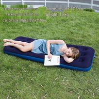 Portable Inflatable PVC Air Mattress - Thickened, Flocked, and Ideal for Camping Box Packaging