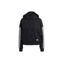 (WMNS) adidas Essentials Cut 3-Stripes Full-Zip Hoodie Asia Sizing 'Black White' Women's GL1462 S