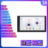 Ossuret 2din Autoradio BT android radio AI Intelligent System for Universal 7 Inch Car Radio Multimedia Video Player GPS Carplay Android Auto 4G RDS S8 8Core 8G 128G