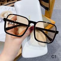 Retro UV400 Vintage Black Goggle Oversized Sunglasses Women Square Sunglasses Men Sun Glasses