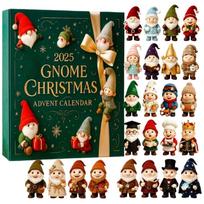 Christmas Advent Calendar 2025 New Cute 2D Acrylic Gnome Ornament 24 Days Countdown Decor Pendant Toy for Kids Teens Xmas Gifts A