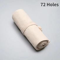 Pen Bag School Supplies Student Art Pen Pouch Pouch Canvas Pen Wrap Roll Makeup Cosmetic Brush Pen Storage Stationery