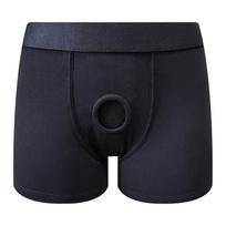 Moteriškos Atviru Raštu Boksininkų Stiliaus Kelnaitės Su Elastinga Juosta Ir O-Žiedu Lingerie 3XL pilka