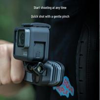 Magnetic Bracket Chest Mount: Camera Bag Clip & Insta GoPro Accessory for Sports Shooting Live Broadcast juoda/pilka spalva
