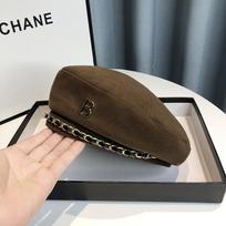 New Chain Beret Hat For Women Cap Winter Retro Brown Black Artist Flat Fashion Lady Girls Vintage Cap Star Style Adjustable kava