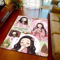 Nezuko Floor Mat Rug Carpet Non Slip Soft Area Rug Bedroom Living Room Home Decoration -QJY 60x90cm