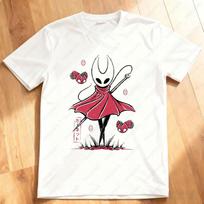 Hollow Knight Silksong Printed Tshirt Gothic Aesthetic Gaming Women Unisex Summer Fashion Casual Cotton Shirt Vintage Aesthetic S