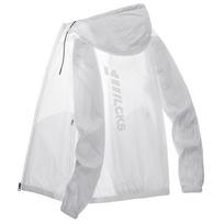 Men 'S Sun Protection Clothing Ultra -Thin Breathable Sun Protection Skin Clothing Summer Jacket XL balta