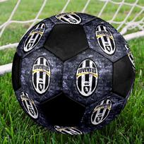 Juventus FC futbolo kamuolys, spalvingas, tinkamas visoms amžiaus grupėms, mašininės siūlės, PVC medžiaga, varžybų kokybės, patvarus ir atšokantis