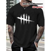 Dead by Daylight Men's Iconic Game Logo T-Shirt - 100% Cotton Casual Short Sleeve Tee with Iconic DBD Print, Round Neck Gaming Shirt Suitable for S juoda