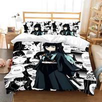 Duvet Cover Pillowcase Bedding Set Muichiro tokito Adult Boy Girl Bedroom Decoration Children Gift Single Double Large Size 135x200cm