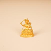 Miniature Golden Buddha Statue Palm Size Small Portable Buddhist Figurine Feng Shui PocketSized