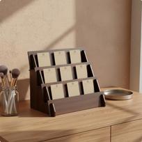 Wooden Card Display Solid Wood Greeting Holder MultiFunctional Stepped Countertop