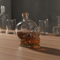 Cranium Distilled Beverage Decanter Novelty Gift Shaped Creative Design Skeleton