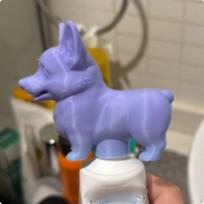 Corgi Figurine Toothpaste PLA Cap Material Washroom Funny Home Bathroom Accessory Purple