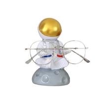 Astronaut Eyeglasses Holder Stand Creative Desktop Ornament Resin Space Theme Eyewear Display Rack for Home Office Decor balta