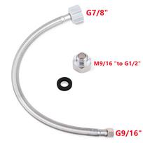 30/40/50cm G7/8 -G9/16 /G1/2  Toilet Supply Hose Water Inlet Hose Water Heater Pipe Toilet Connection Kitchen Bathroom Hose Tube (WHITE,30cm) balta