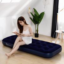Thickened Flocked Inflatable Air Mattress Pad for Office, Camping, and Home