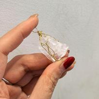 Natural Raw Crystal Copper Wire Wrapped Pendant for DIY Earrings & Necklaces