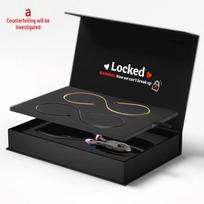 Karštai parduodamas amžinos poros apyrankė: Pasidaryk pats 316L nerūdijančio plieno grandinėlė su 925 sidabro sagtimi, dengta 18K auksu. 925 Silver - 2 Ring Locks (with Black Tool) black