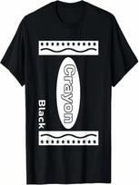 Funny Black Crayon Costume Halloween Matching Group Costumes T-Shirt S įvairiaspalvis