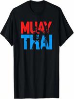 Muay Thai Fighter Retro Kickboxing Training Gift T-Shirt S įvairiaspalvis