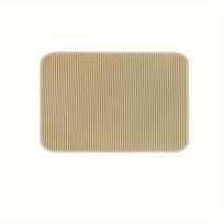 1Pc Large Size Cat Litter Mat-Advanced Honeycomb Double Layer Design,Urine Waterproof,Easy Cleaning,Scatter Control,Stay Clean (Khaki,L-60X90cm) chaki